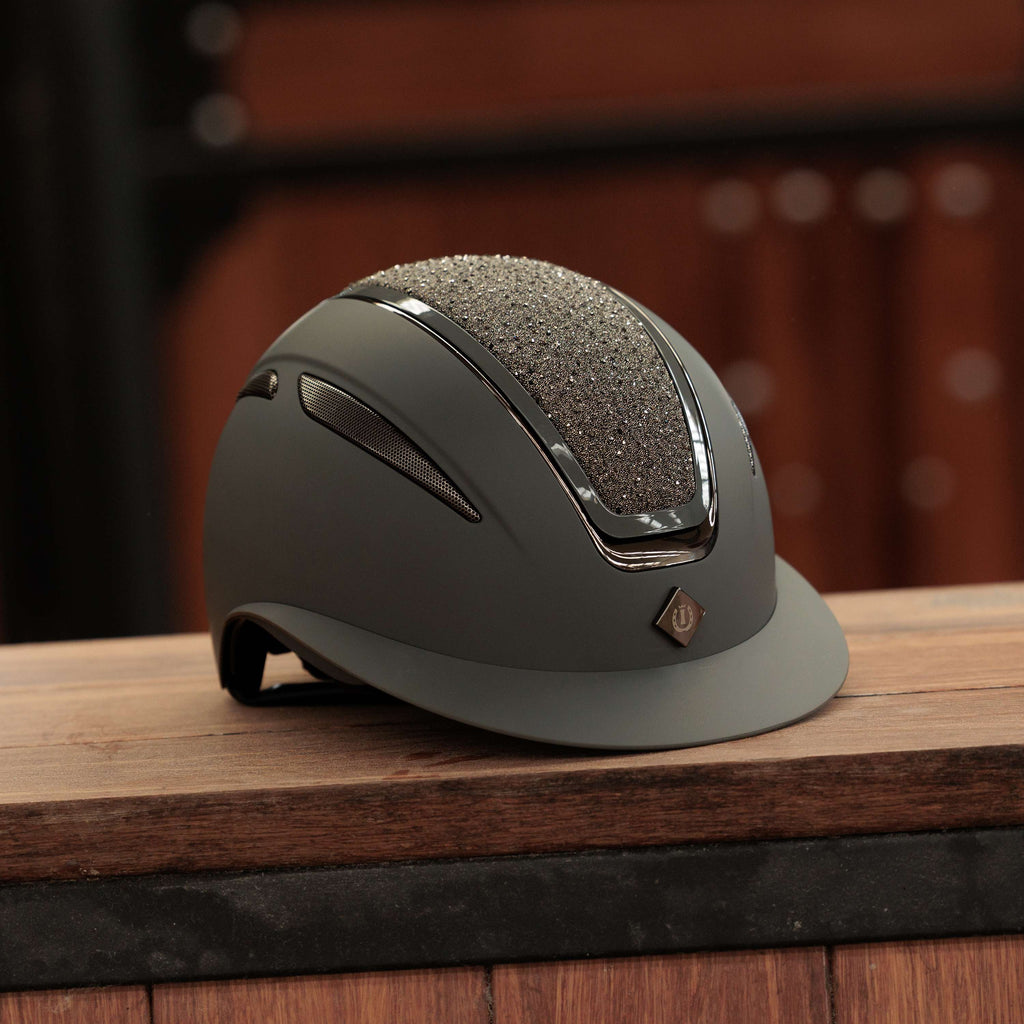 Imperial Riding Bombe IRHOlania Deluxe Big Visor Gris