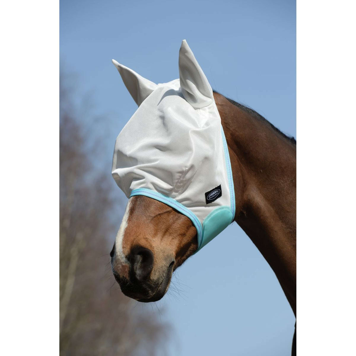 Weatherbeeta Masque Anti-Mouches Comfitec Essential Mesh White/Light Blue/Purple