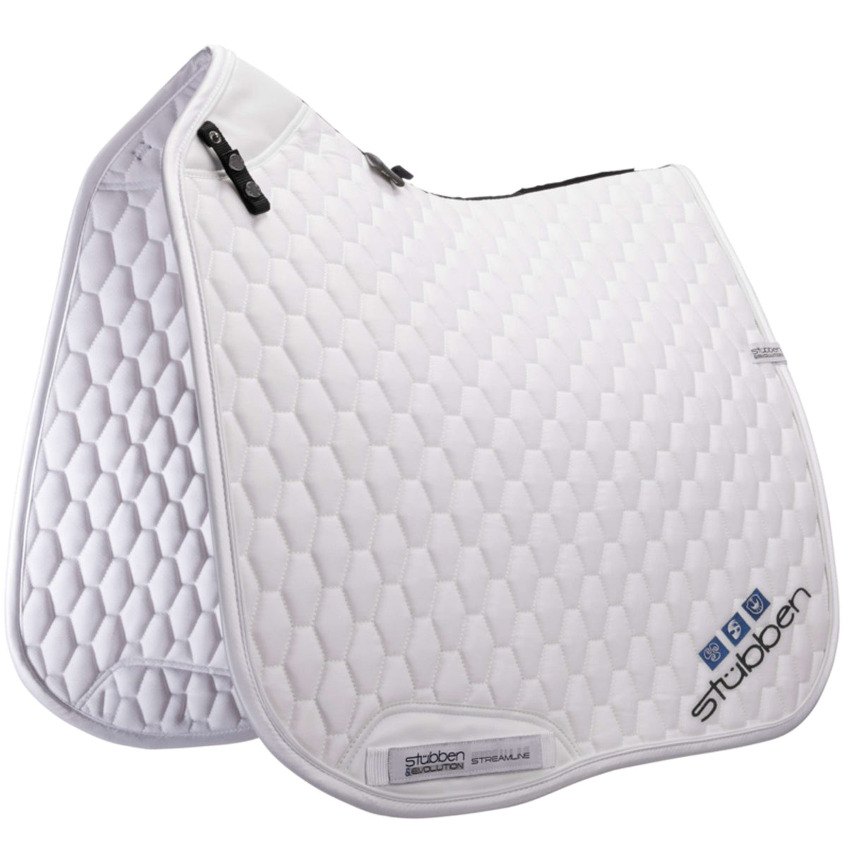 Stübben Tapis de Selle Streamline GEN2 with Logo Dressage Blanc