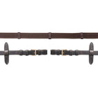 Schockemöhle Rênes avec Arrêts Marron foncé/Or