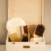 Showtime Caisse de Pansage Luxe met borstels Beige