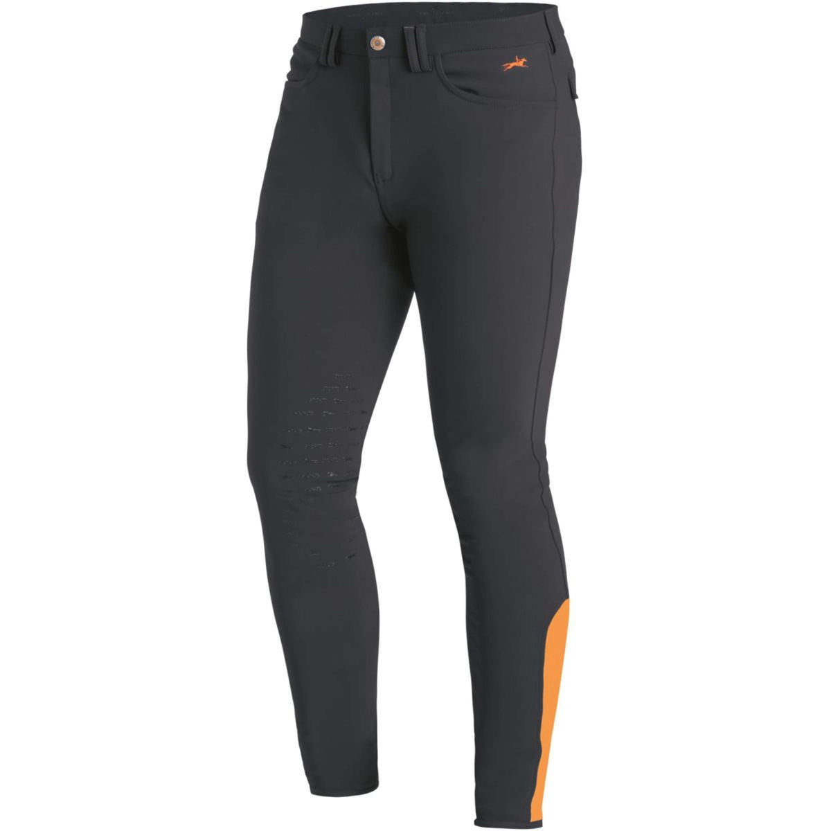 Schockemöhle Pantalon d'Équitation Equinox Phoenix Messieurs Prise de Genou Gris/Orange