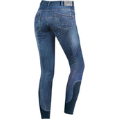 Schockemöhle Pantalon d'Équitation Equinox Lyra Jeans Poignée Genou Jeans/Bleu