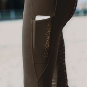 Schockemöhle Pantalon d'Équitation Victory Full Grip Marron foncé