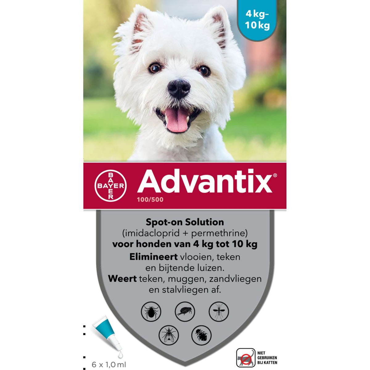 Advantix 100/500 Spot-On Chien 4-10kg