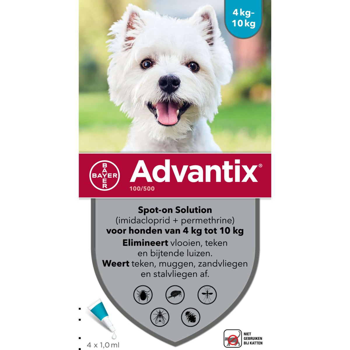 Advantix 100/500 Spot-On Chien 4-10kg