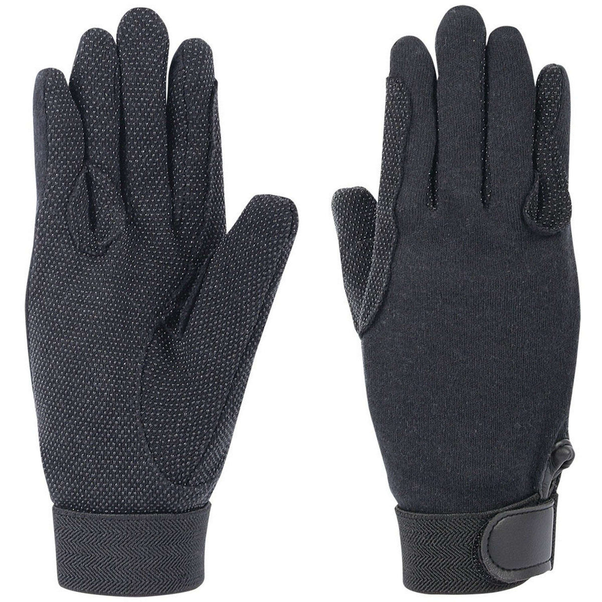 Harry's Horse Gants d'Équitation Coton Noir