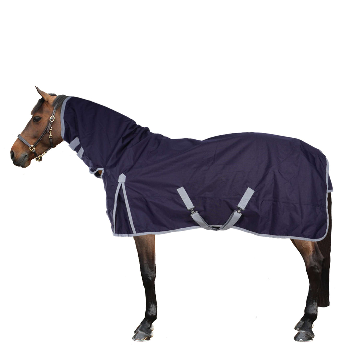 Premiere Couverture Imperméable All Year 600D 0g Fleece avec Couvre-cou Dress Blue