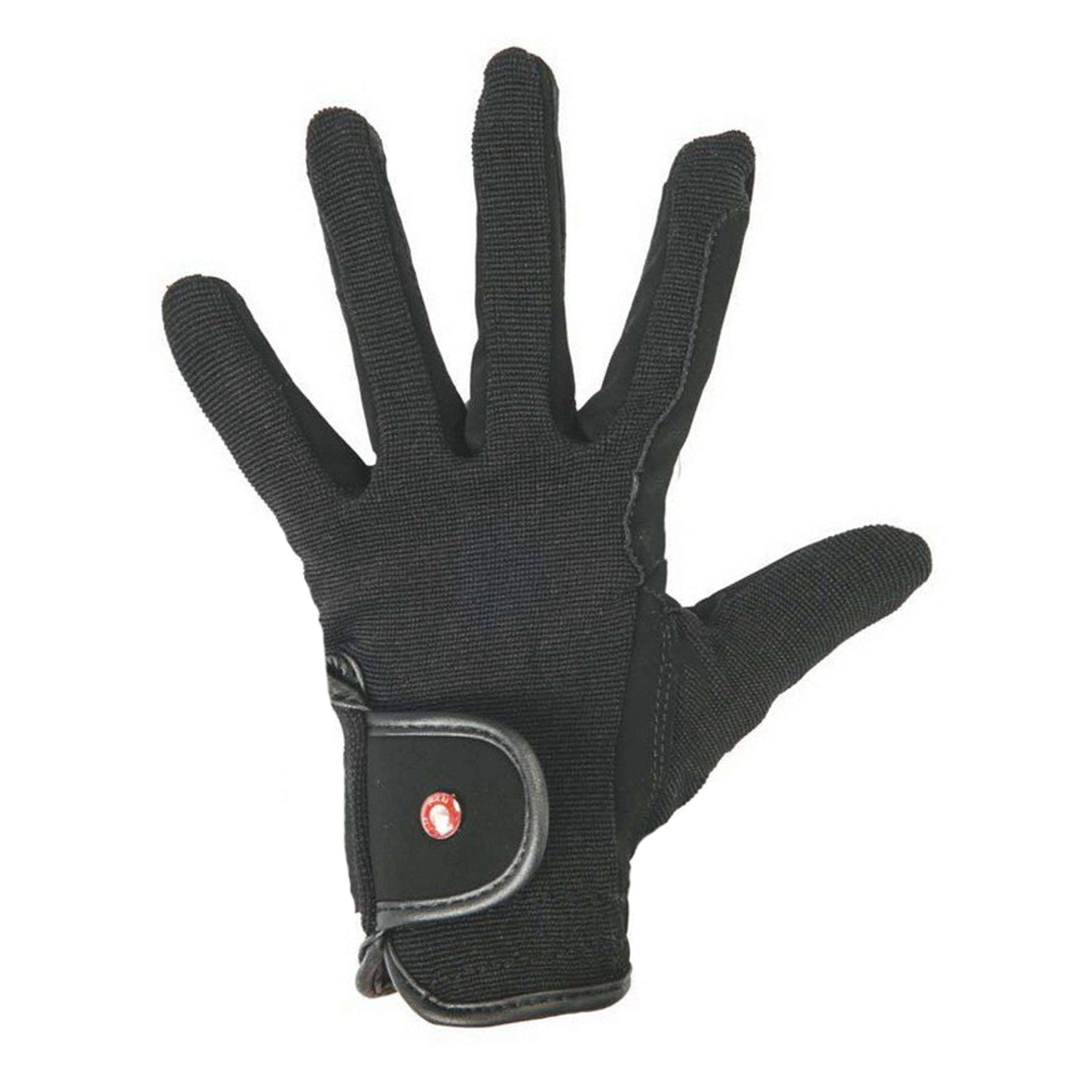 HKM Pro Team Gants d'Équitation Professional Similicuir Noir