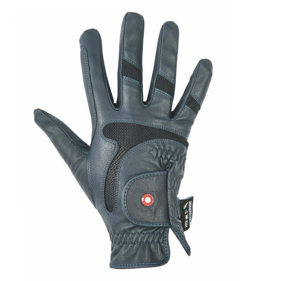 HKM Pro Team Gants d'Équitation Professional Air Mesh Bleu Foncé