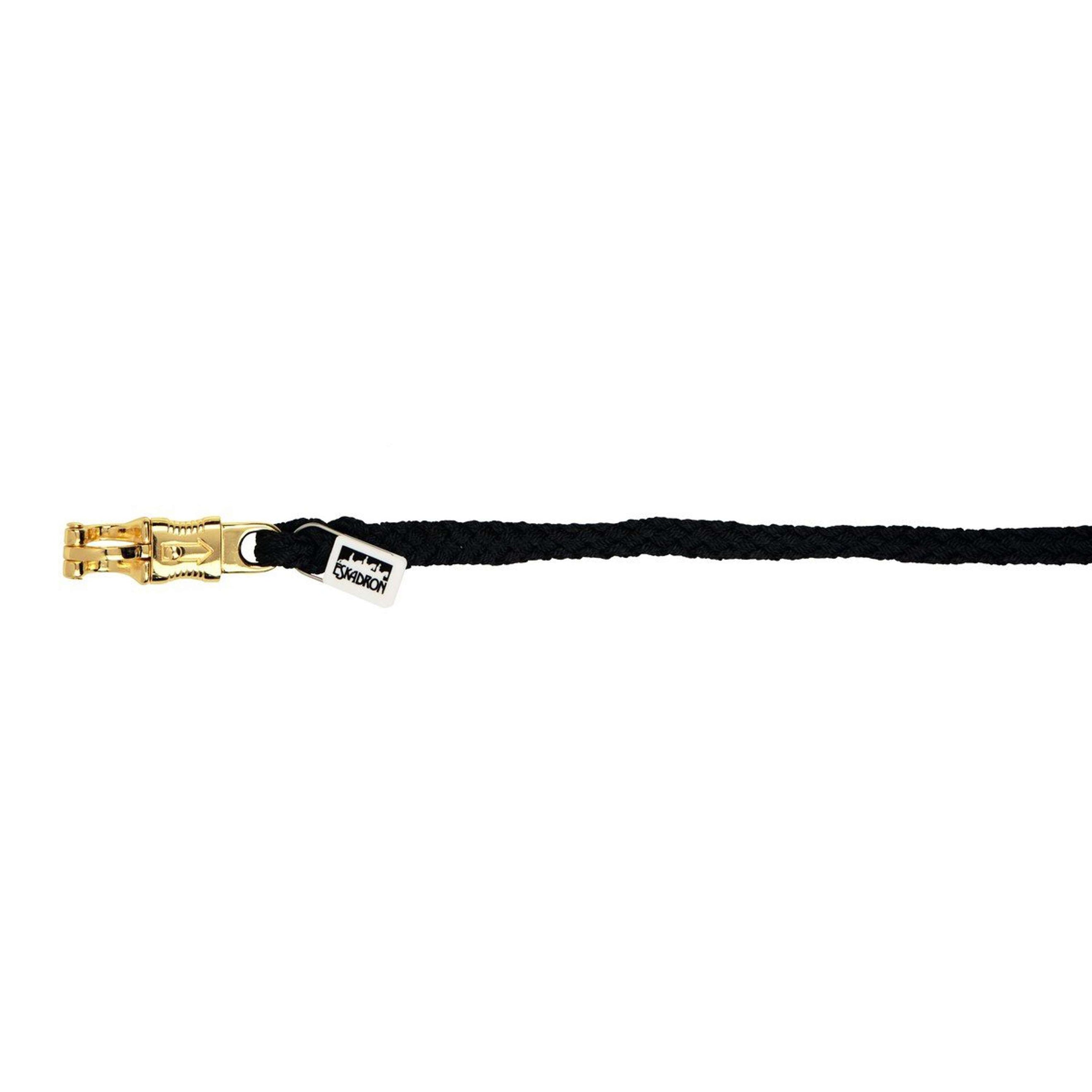 Eskadron Corde pour Licol Classic Messing Mousqueton Anti-panique Noir