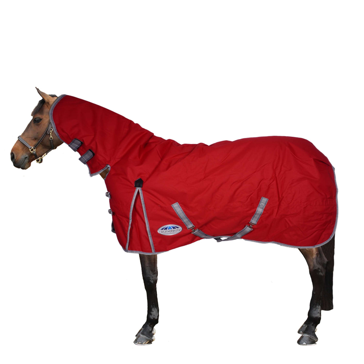 Weatherbeeta Combo Neck Medium Turnout Comfitec Classic Couverture 220g Red/Silver/Navy