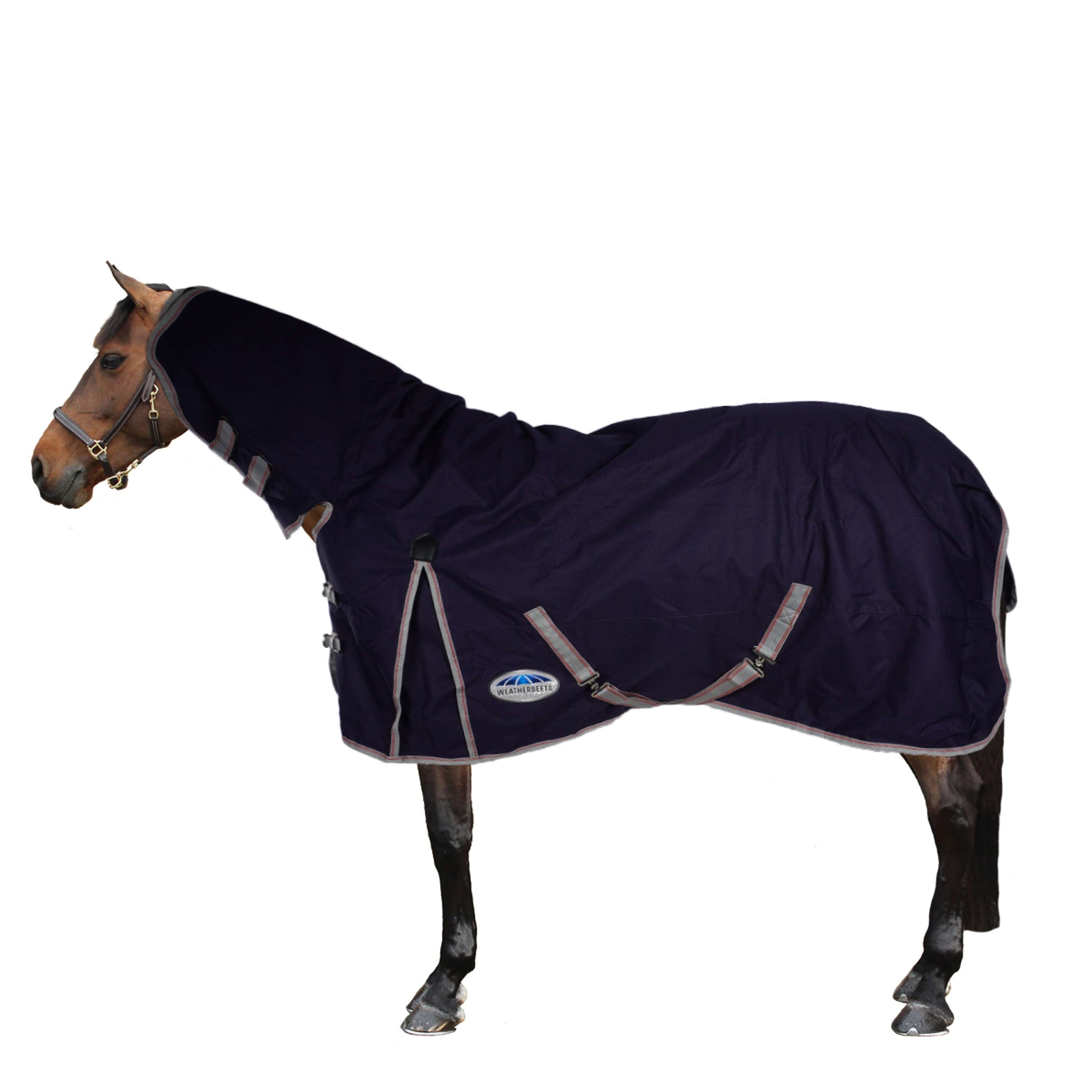 Weatherbeeta Lite Turnout Rug Plus Combo Neck Comfitec Essential 50g Navy/Silver/Red