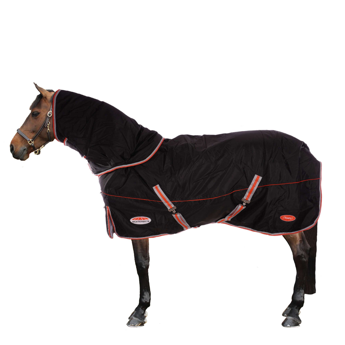 Weatherbeeta Couverture Thérapeutique Comfitec Premier Therapy-Tec Detach-A-Neck Lite Plus Noir/Argent/Rouge