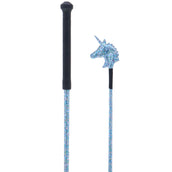 Dublin Cravache de Saut Glitter Unicorn Bleu