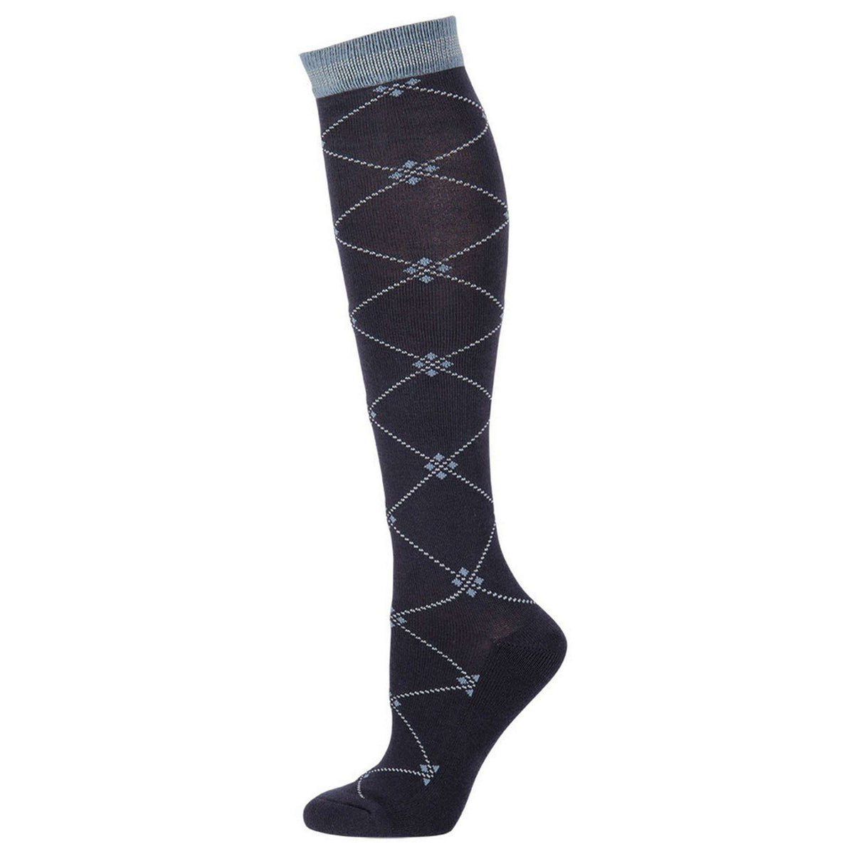 Harry's Horse Chaussettes d'Équitation Ruit Marine/Marineclair/Bleuglace