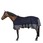 EQUITHÈME Turnout Rug Tyrec avec Rabat Ventral 600D 0g Marine/Gris Dots