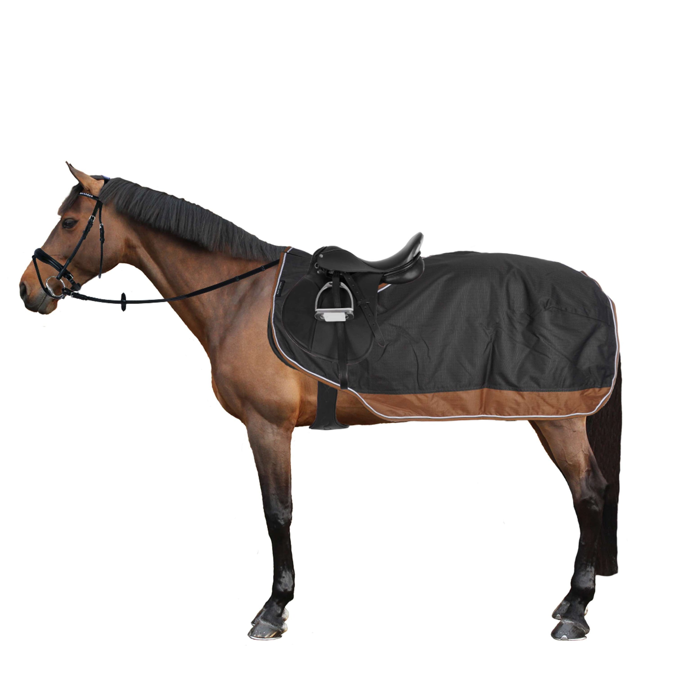 EQUITHÈME Couvre-reins Tyrex Polar Fleece 600D Gris/Marron