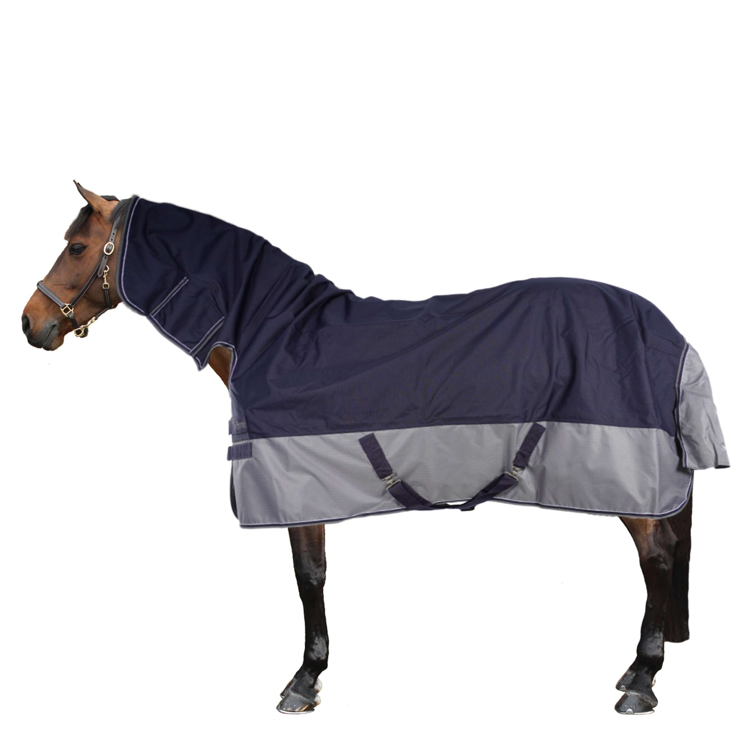EQUITHÈME Turnout Rug Tyrex Combo 600D 200g Marine/Gris Dots EQUITHÈME Turnout Rug Tyrex Combo 600D 200g Marine/Gris Dots