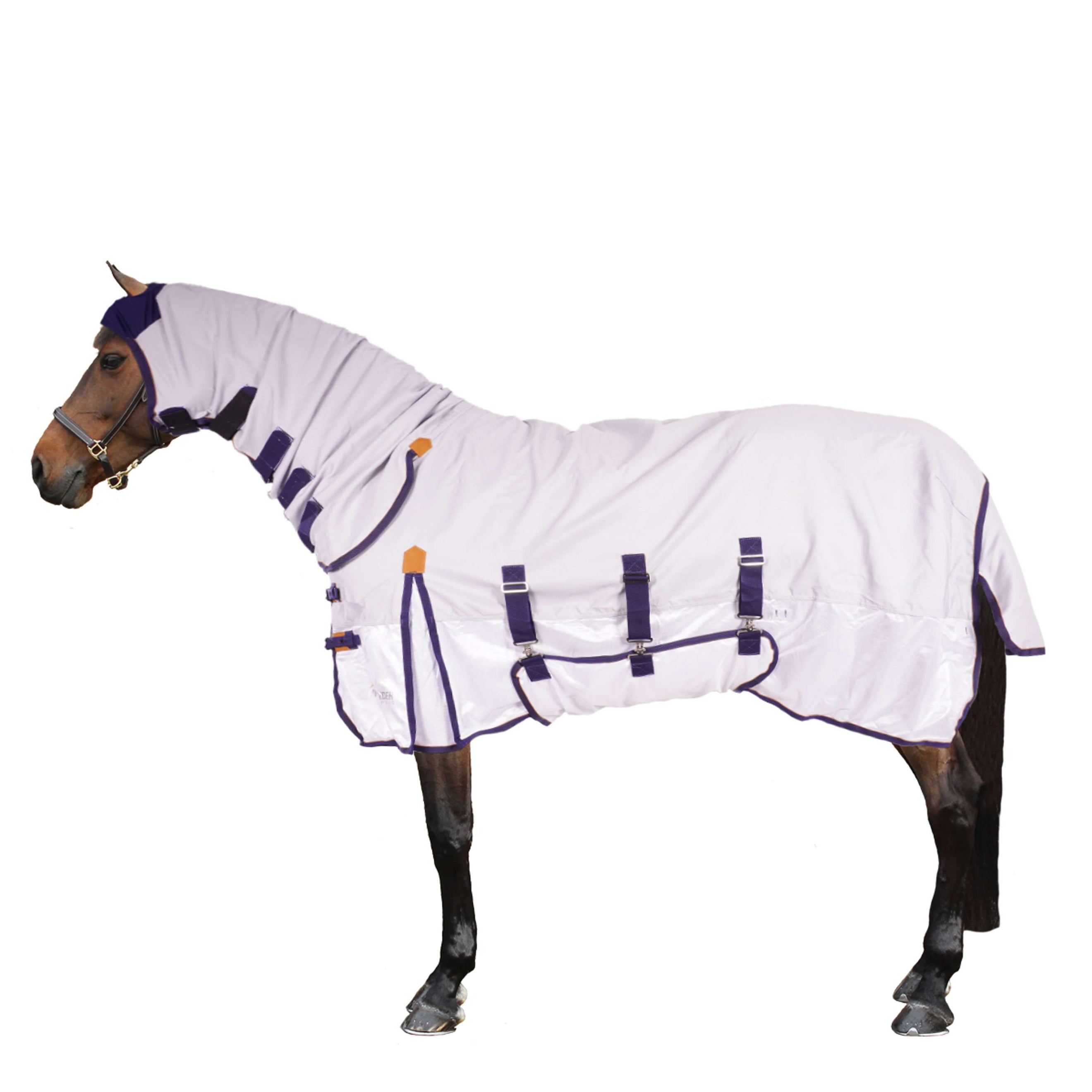 Shires Couverture Anti-Mouches Highlander Plus Sun Shade Combo Gris