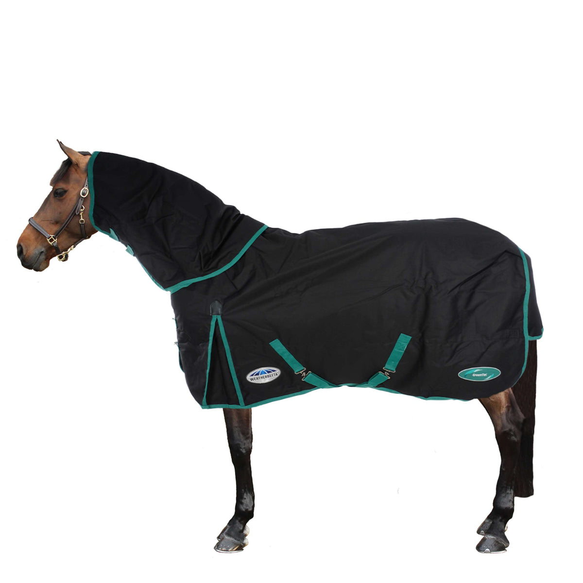 Weatherbeeta Winter Rug Green-Tec 900D Detach-A-Neck Lite Plus 50g Noir/Vert