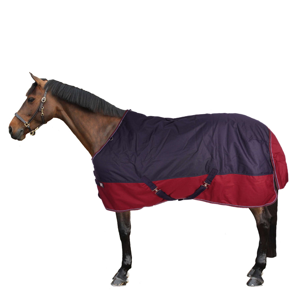 EQUITHÈME Couverture d'Extérieur Tyrex 1200D 0g Marine/Bordeaux