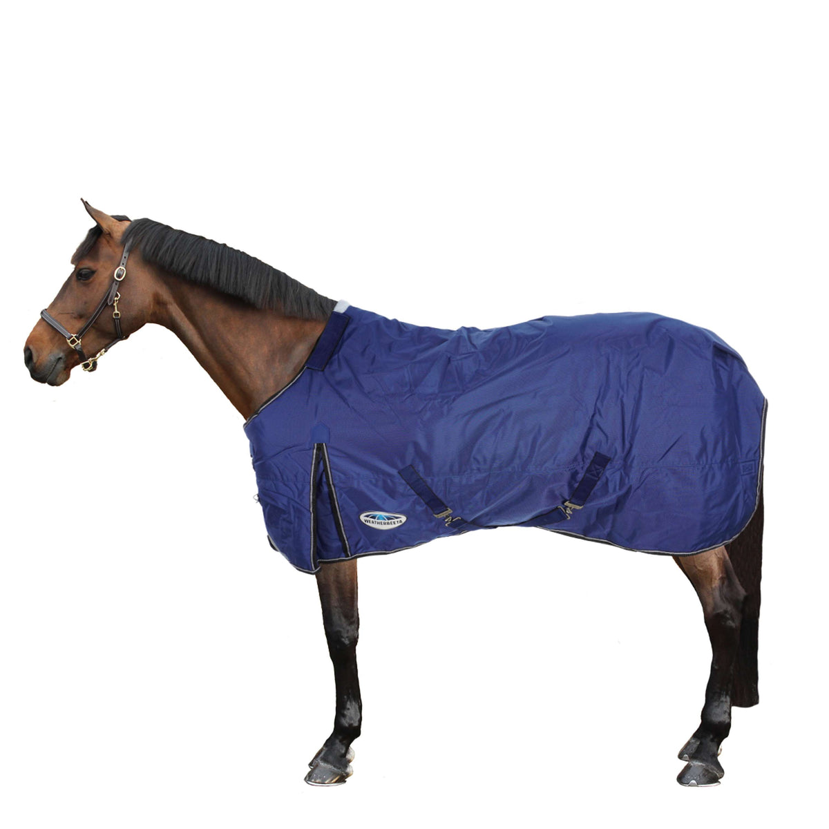 Weatherbeeta Couverture d'Hiver Comfitec Ultra Tough II Detach-A-Neck 220g Bleu/Charcoal/Blanc