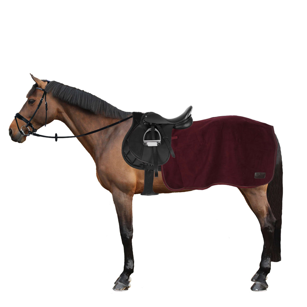 Kentucky Couvre-reins Carré Heavy Fleece Bordeaux