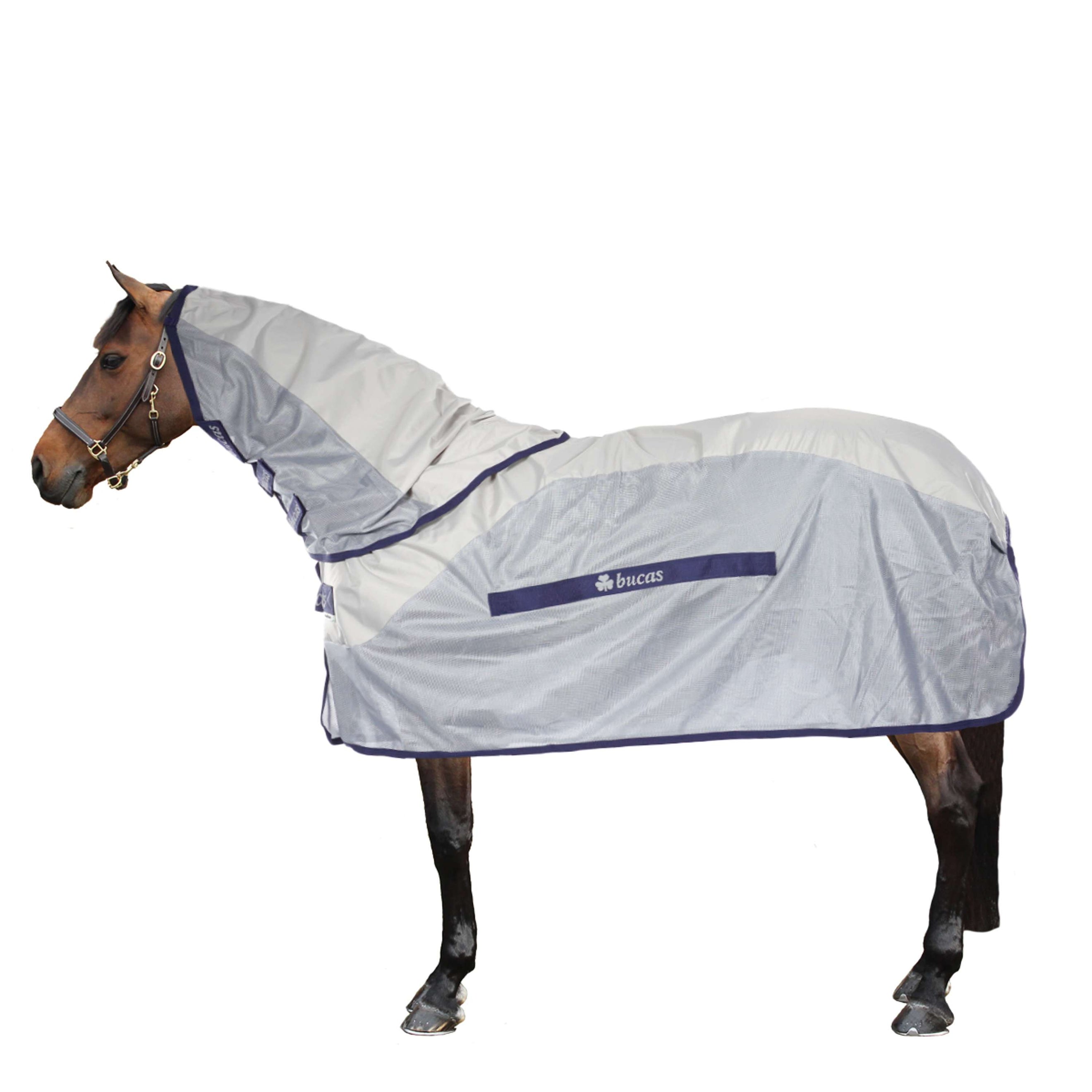 Bucas Buzz-Off Rain & Neck Argent/Bleu