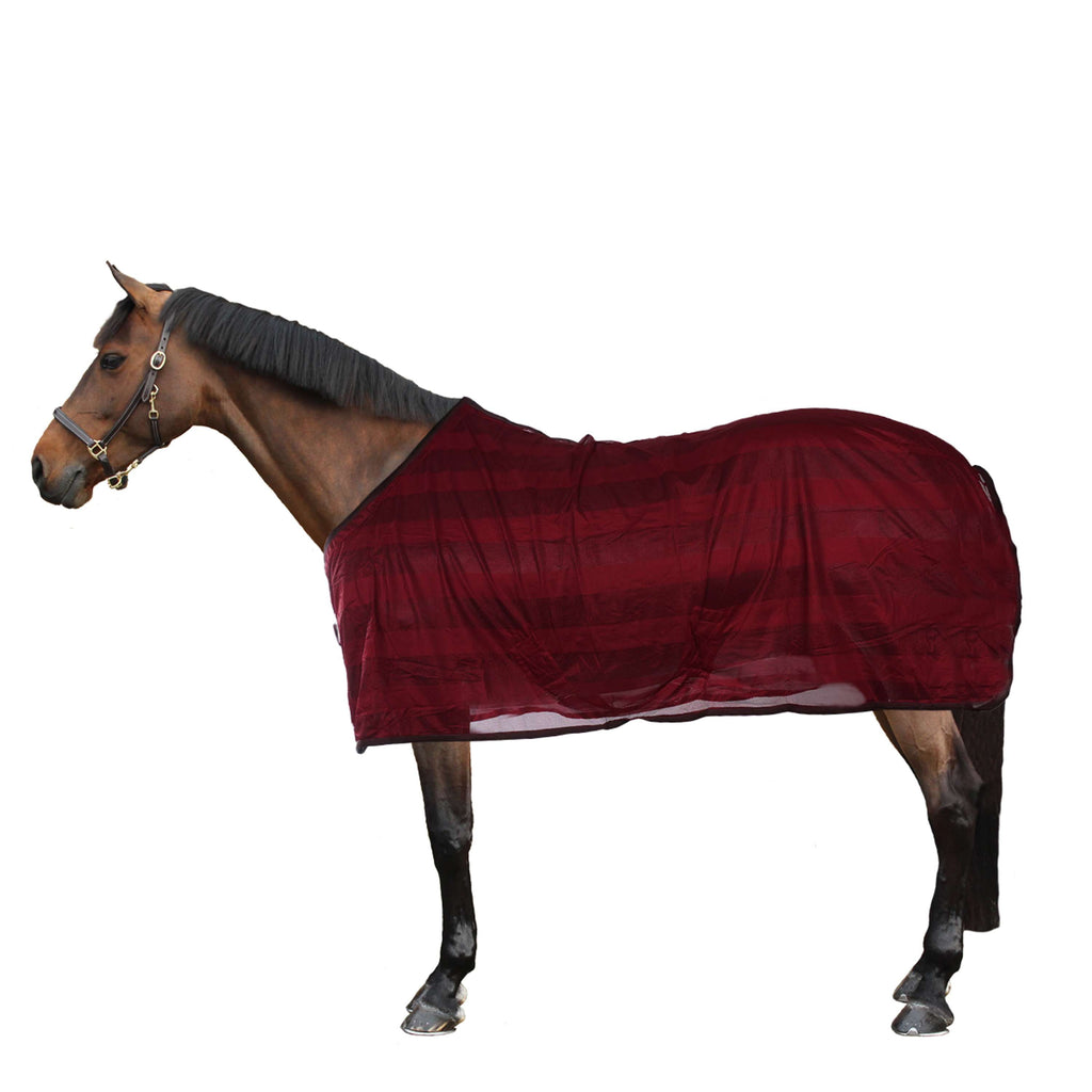 Kavalkade Couverture Anti-Mouches Stripe Bordeaux