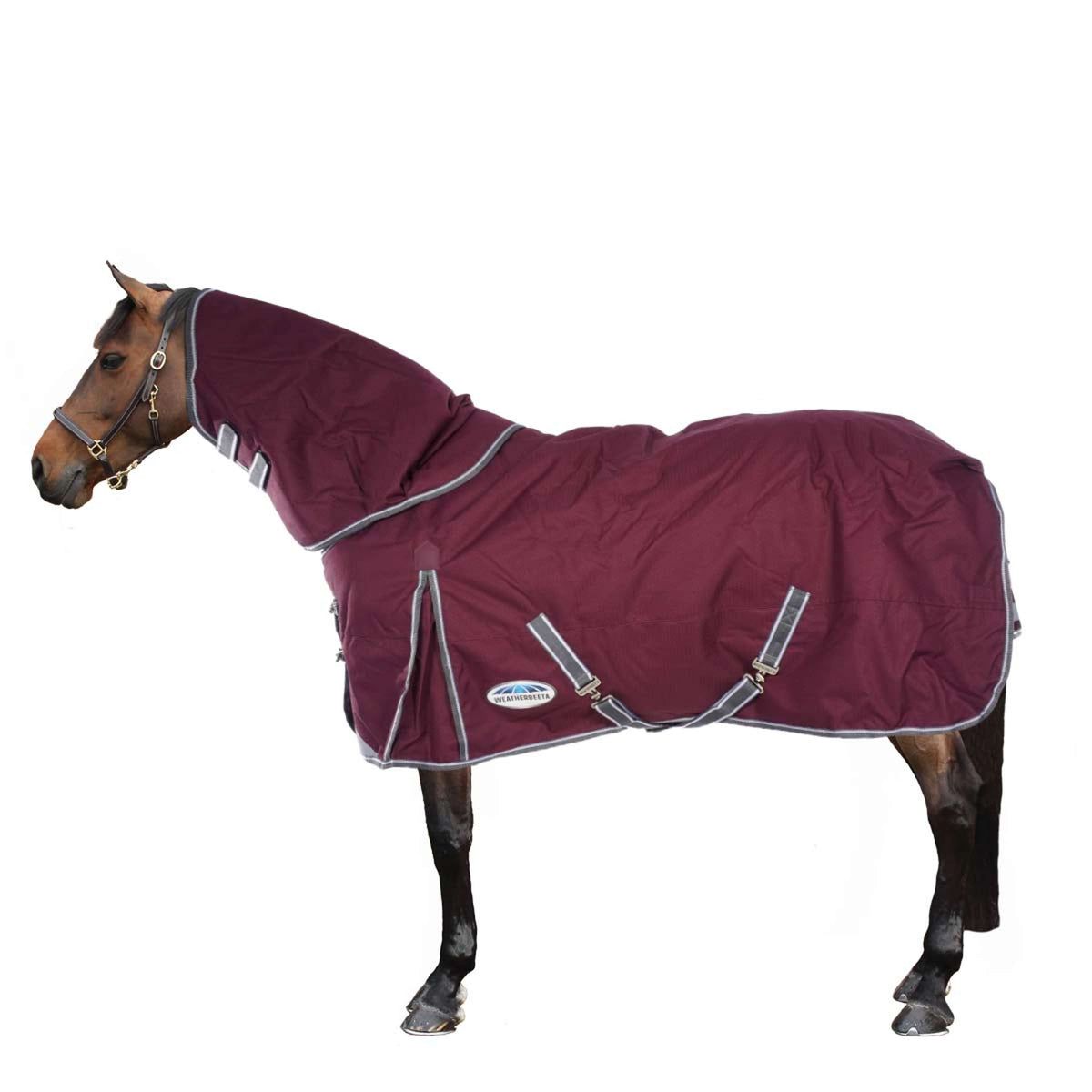 Weatherbeeta Couverture d'Hiver Comfitec Plus Dynamic II Detach-A-Neck Medium/Lite Maroon/Gris/Blanc