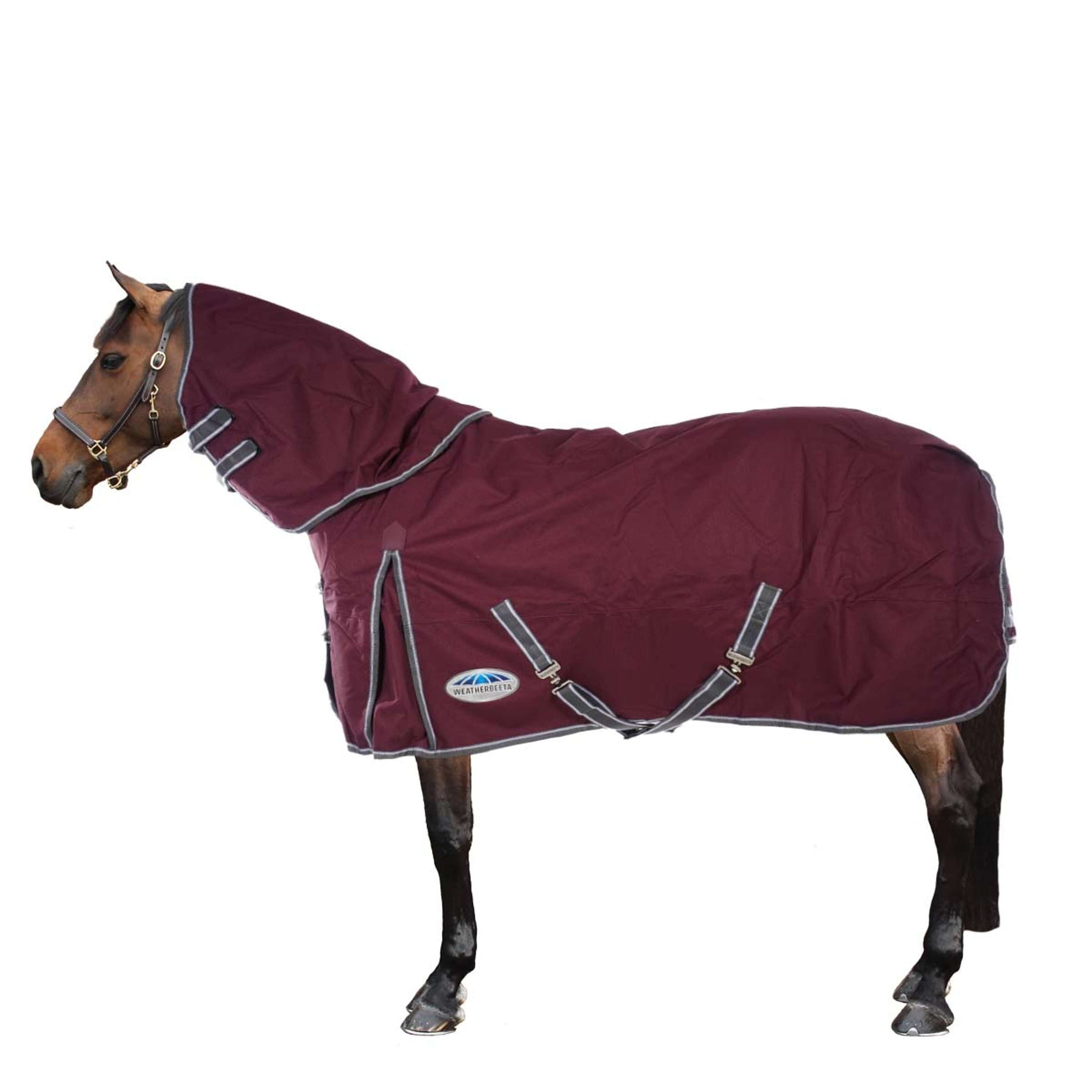 Weatherbeeta Couverture Imperméable Comfitec Plus Dynamic II Detach-A-Neck Lite Maroon/Gris/Blanc