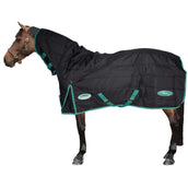 Weatherbeeta Couverture d'Écurie Green-Tec Stable Combo Neck Medium/Lite 150D 150g Noir/Bottle Green