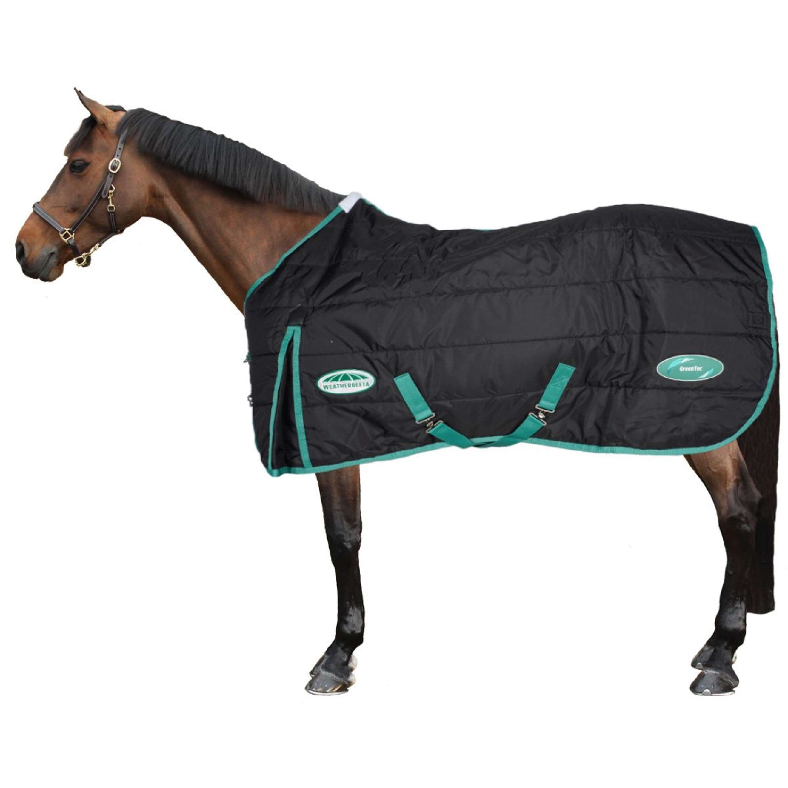 Weatherbeeta Couverture d'Écurie Green-Tec Stable Medium/Lite 150D 150g Noir/Bottle Green