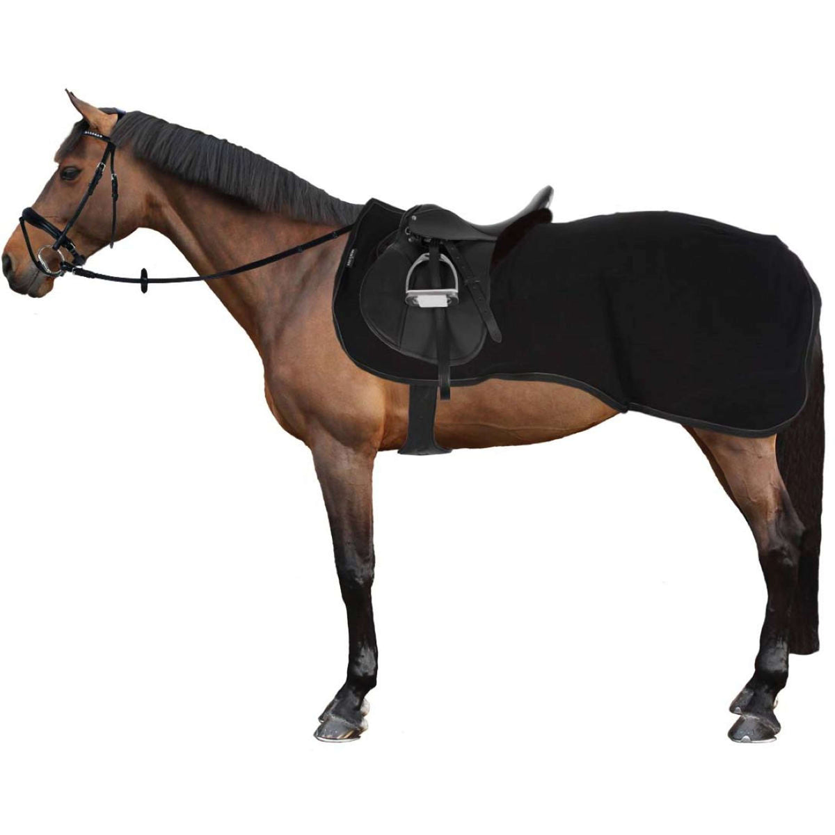 EQUITHÈME Couvre-reins Teddy Fleece Noir