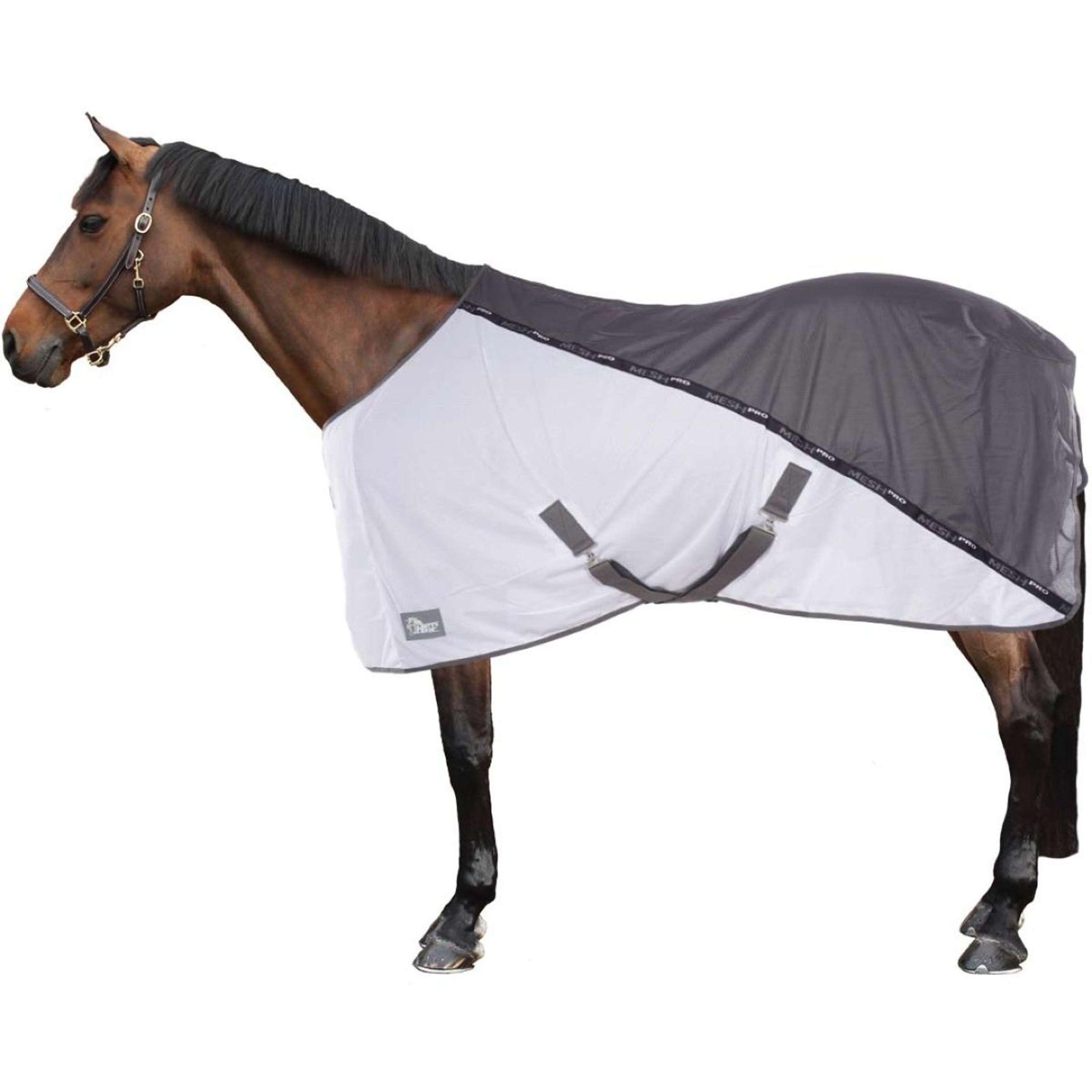 Harry's Horse Couverture Anti-Mouches Mesh-pro Gris