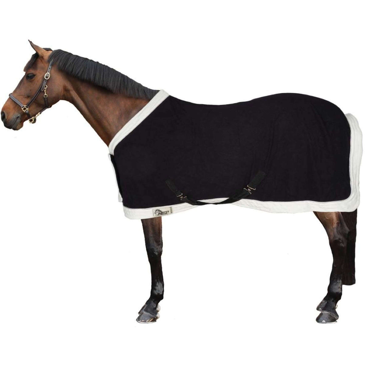 Harry's Horse Couverture Polaire Modèle Staatsie avec Bavoir Noir