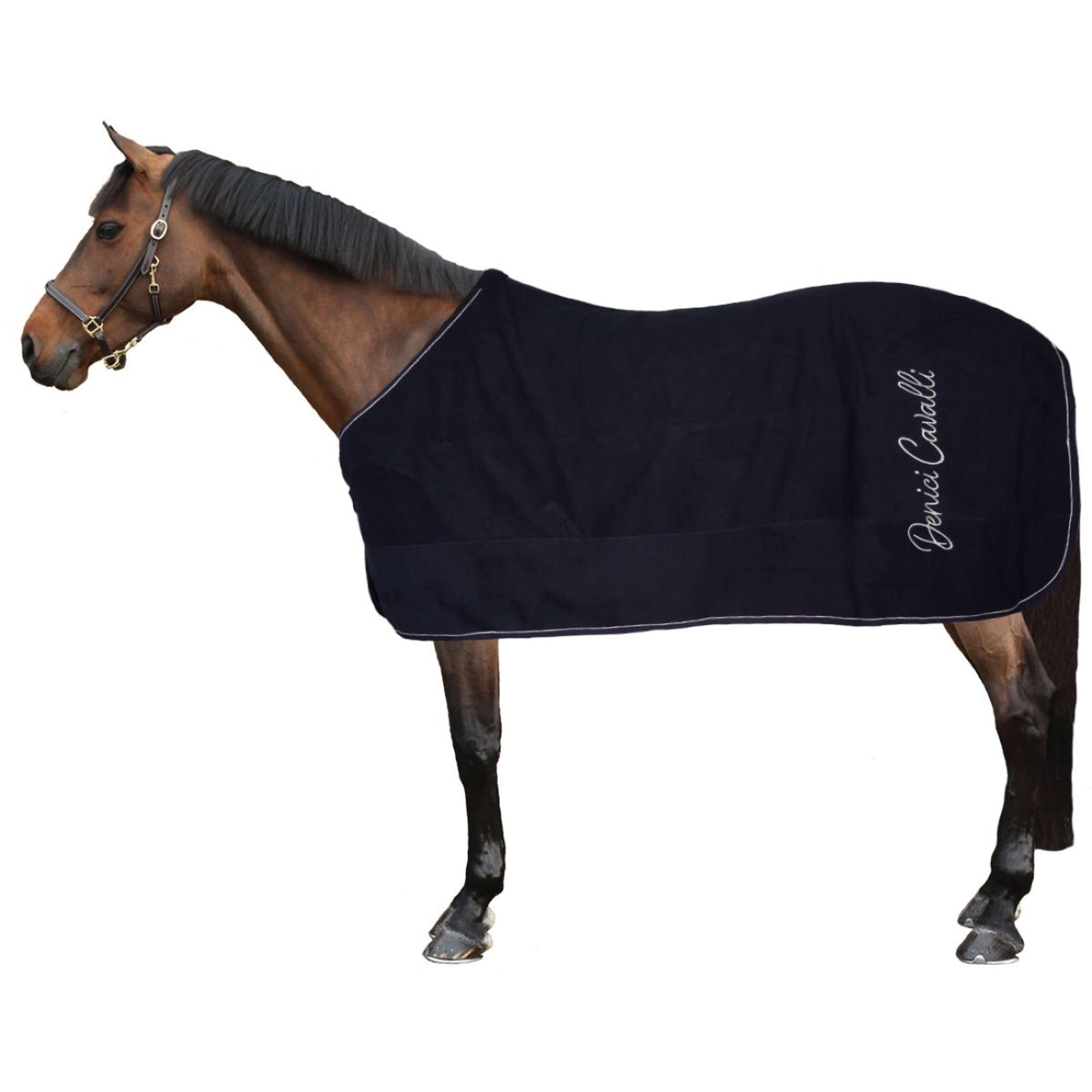 Harry's Horse Couverture Polaire Denici Cavalli Taupe Marin