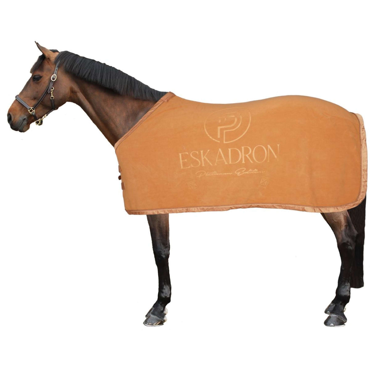 Eskadron Platinum Couvertures Anti-Transpiration Fleece Stamp Cognac