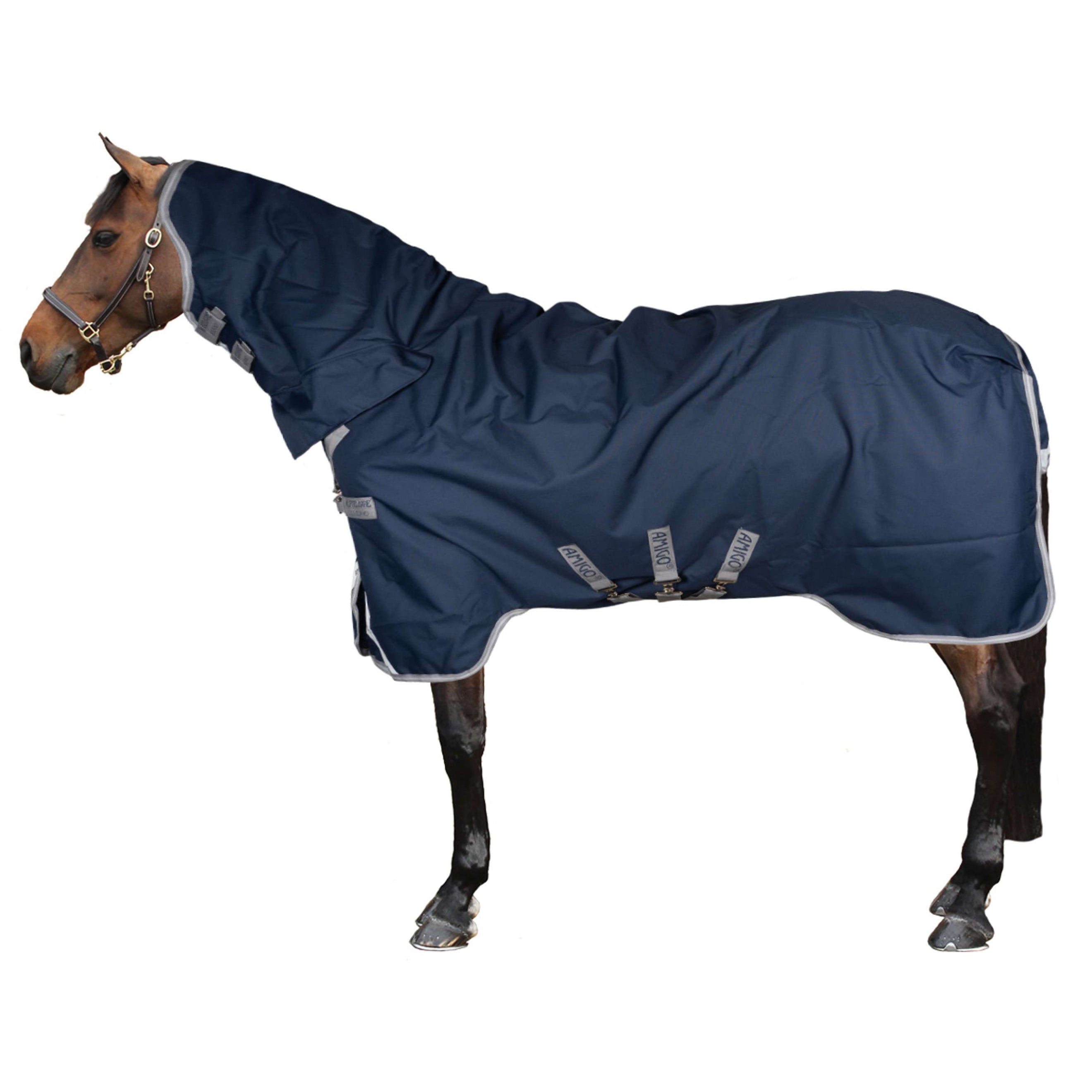 Amigo Turnout Rug Integrated 1200D 150g Navy/Titanium Grey/Silver Amigo Turnout Rug Integrated 1200D 150g Navy/Titanium Grey/Silver