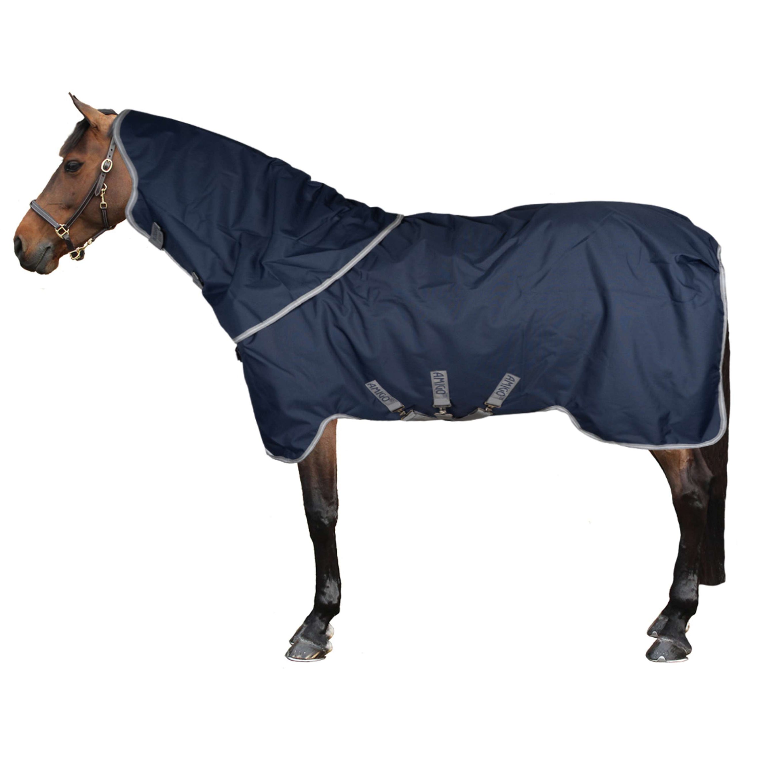 Amigo Turnout Rug FieldSafe Plus 1200D 50g Navy/Titanium Grey/Silver