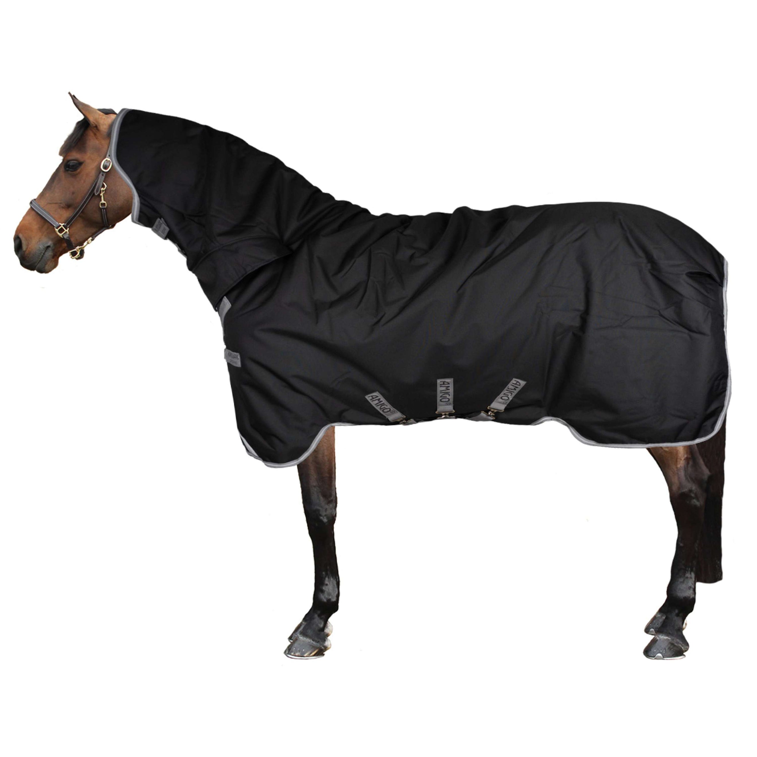Amigo Turnout Rug Integrated 1200D 250g Black/Titanium Grey/Silver Amigo Turnout Rug Integrated 1200D 250g Black/Titanium Grey/Silver