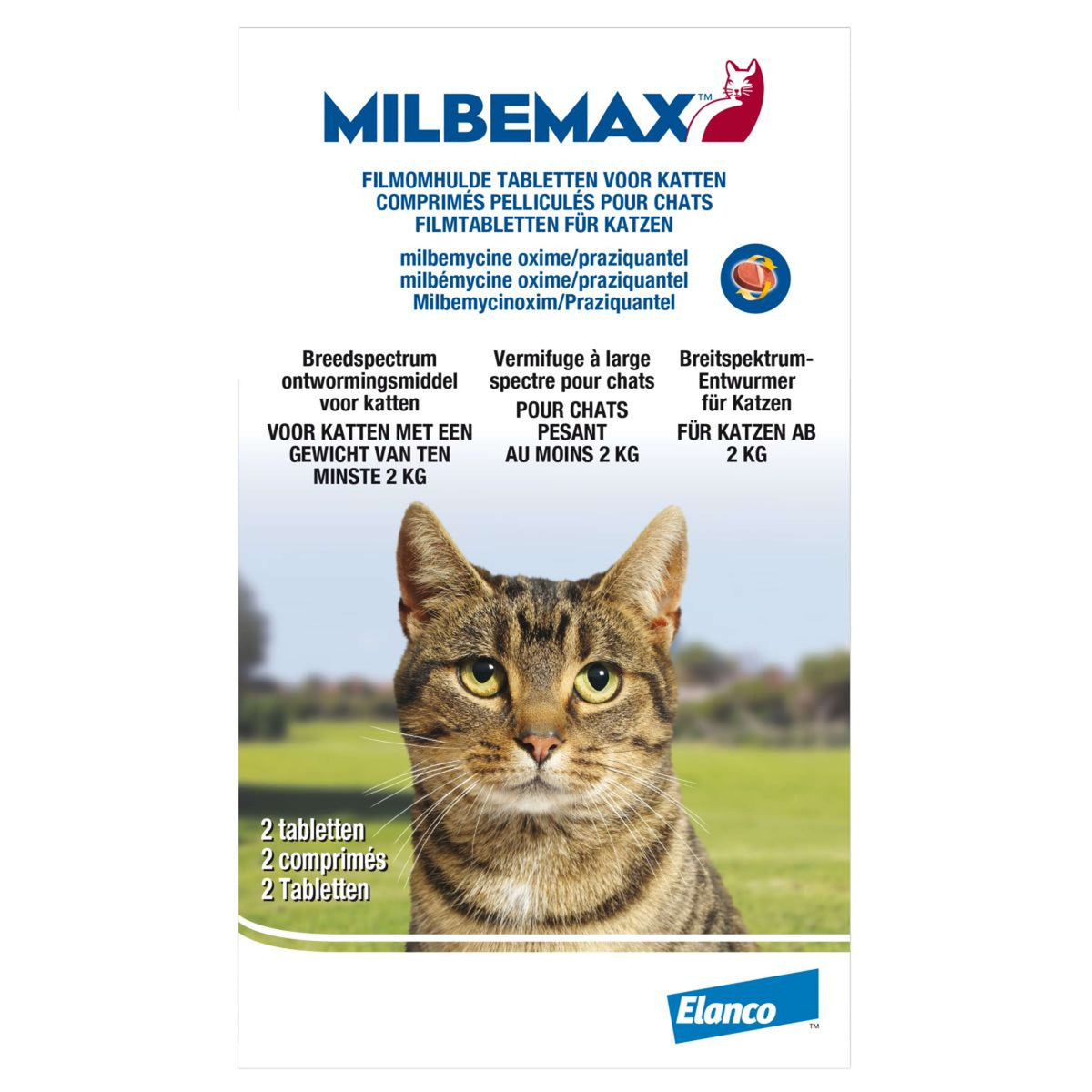 Milbemax Comprimé Vermifuge Chat Grand 2 Comprimés