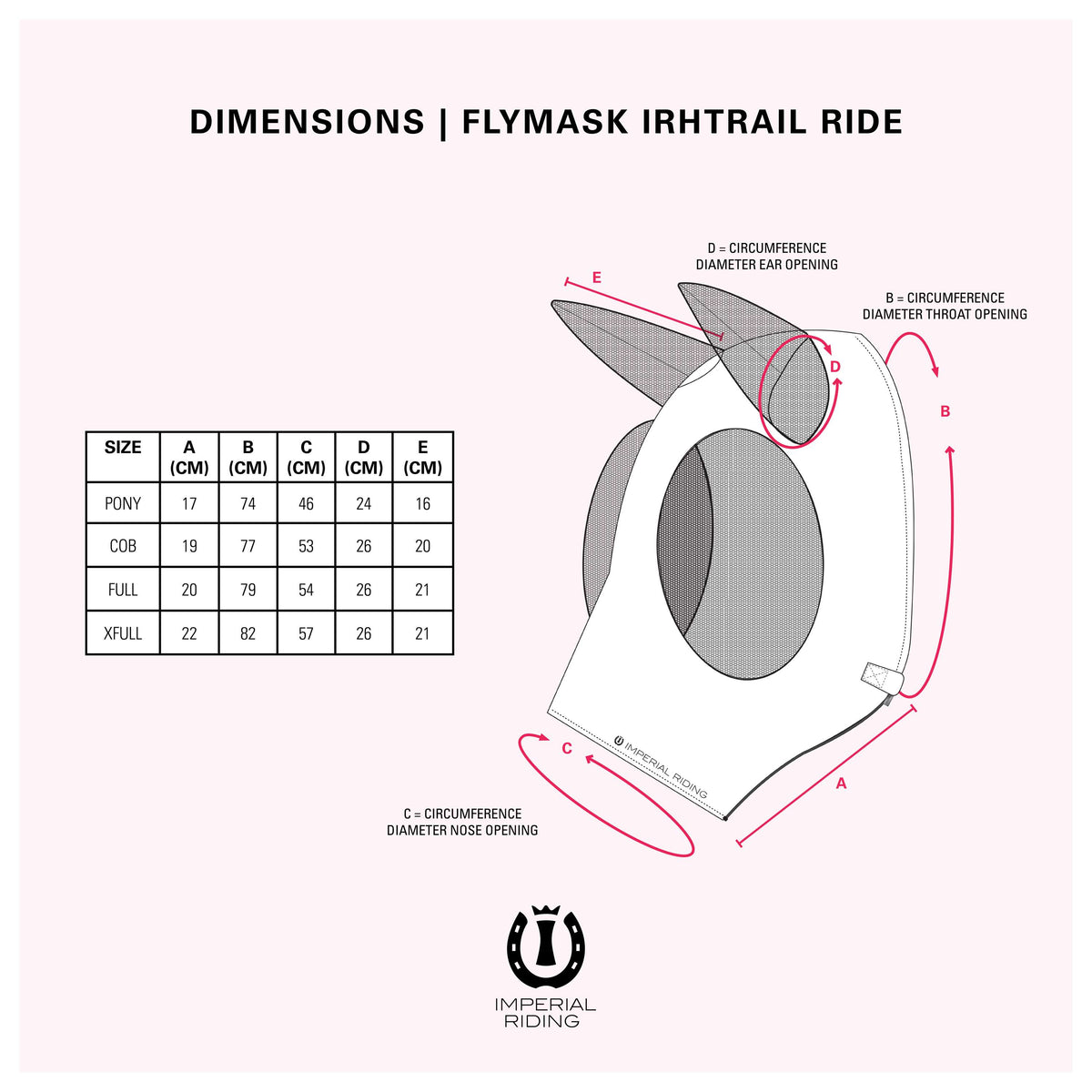 Imperial Riding Masque Anti-Mouches IRHTrail Ride Noir AOP