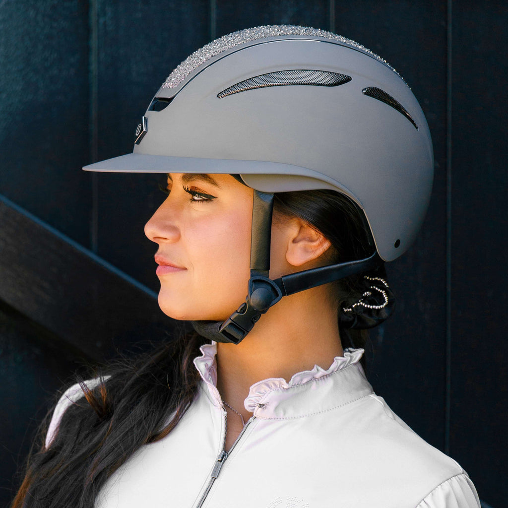 Imperial Riding Bombe IRHOlania Deluxe Big Visor Gris