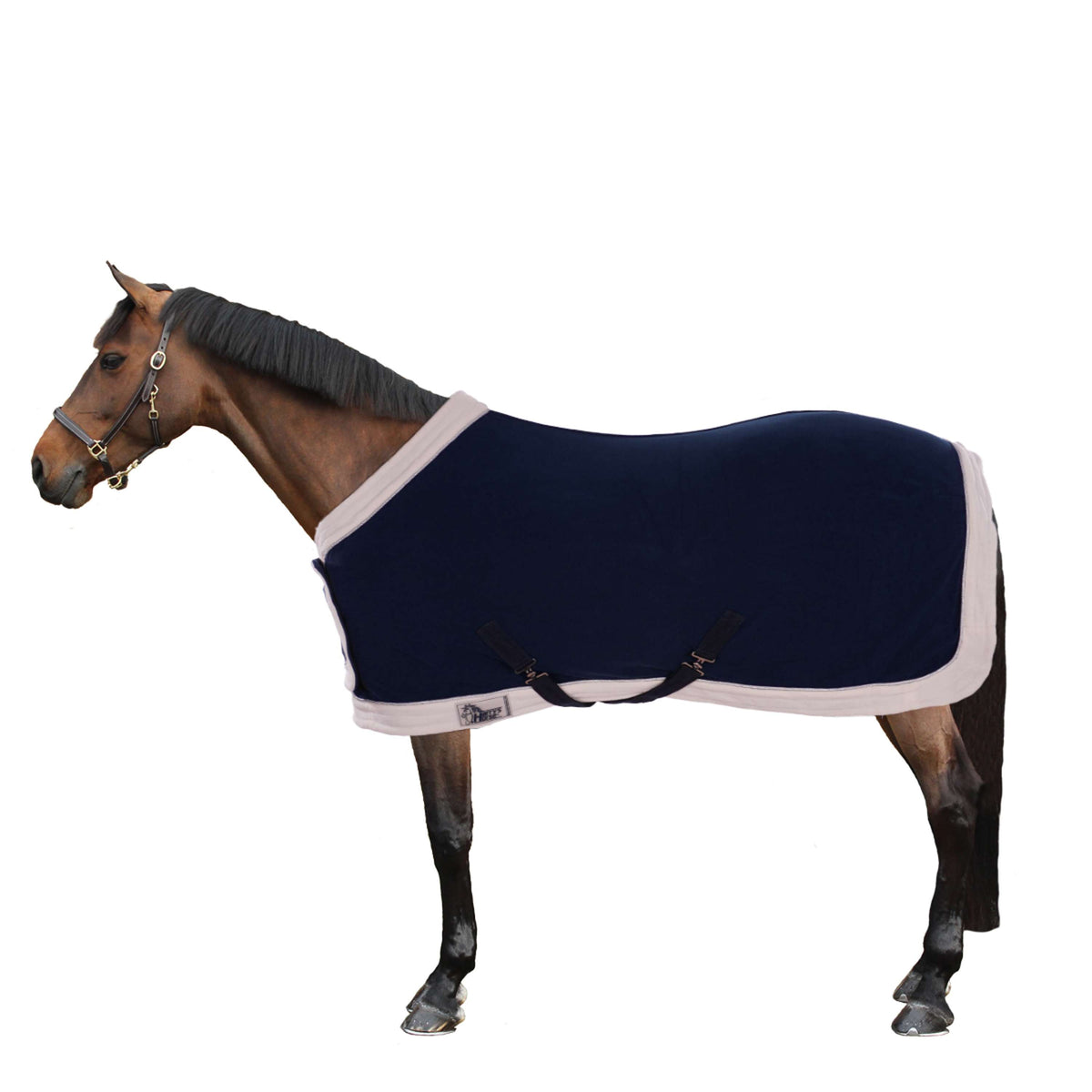 Harry's Horse Couverture Polaire Modèle Staatsie avec Bavoir Marin