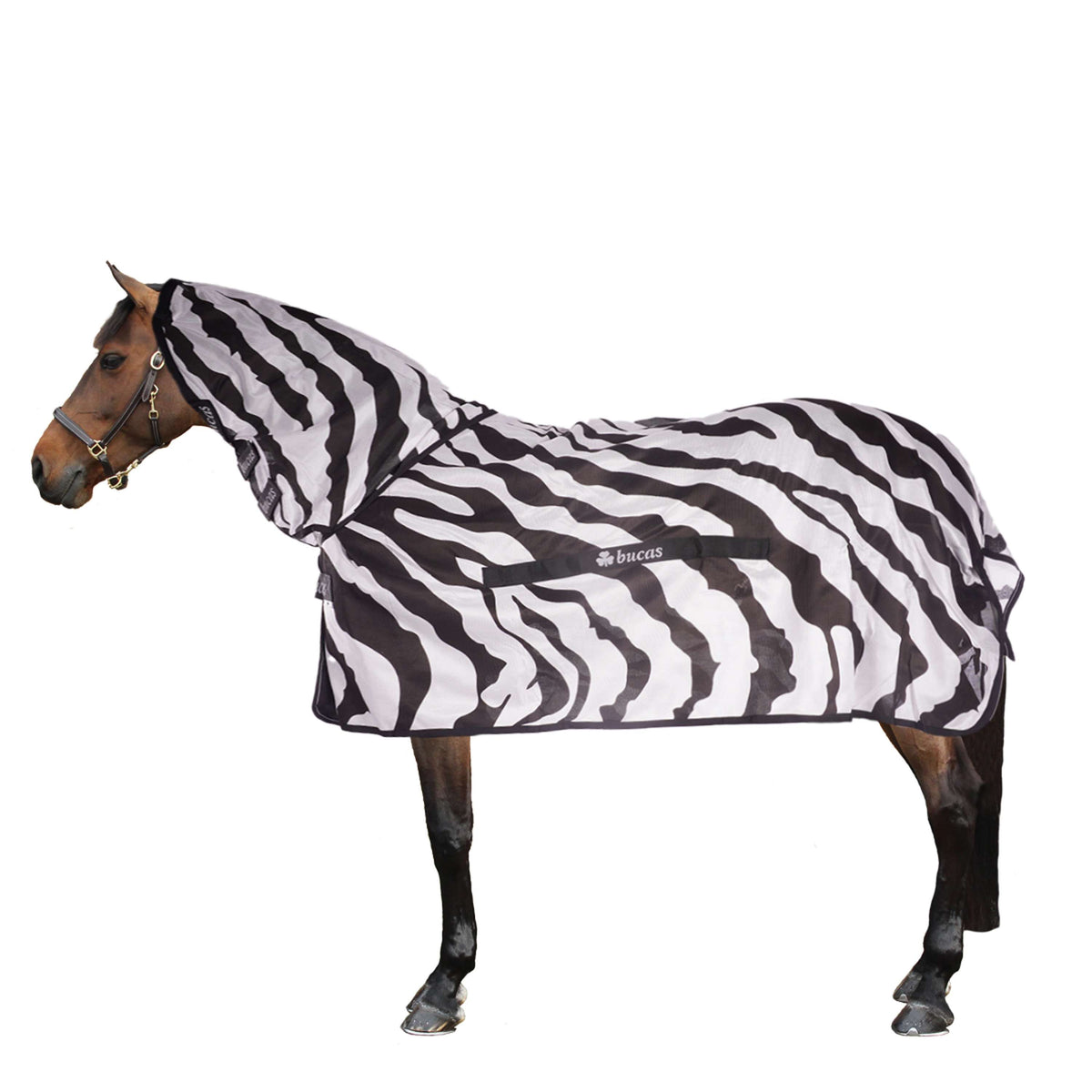 Couverture Anti-Démangeaisons Bucas Sweet-Itch Zebra 160 Cm – Protection Zébrée Anti-Mouches