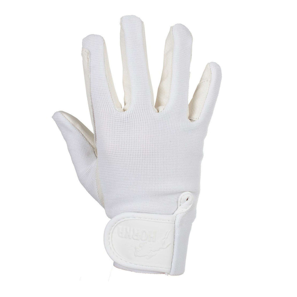 HORKA Gants d'Équitation Katoen/Serino Enfants Blanc