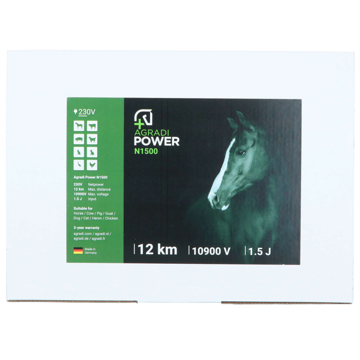 Agradi Power N1500 Électrificateur 1,5 Joule 230V Vert Foncé