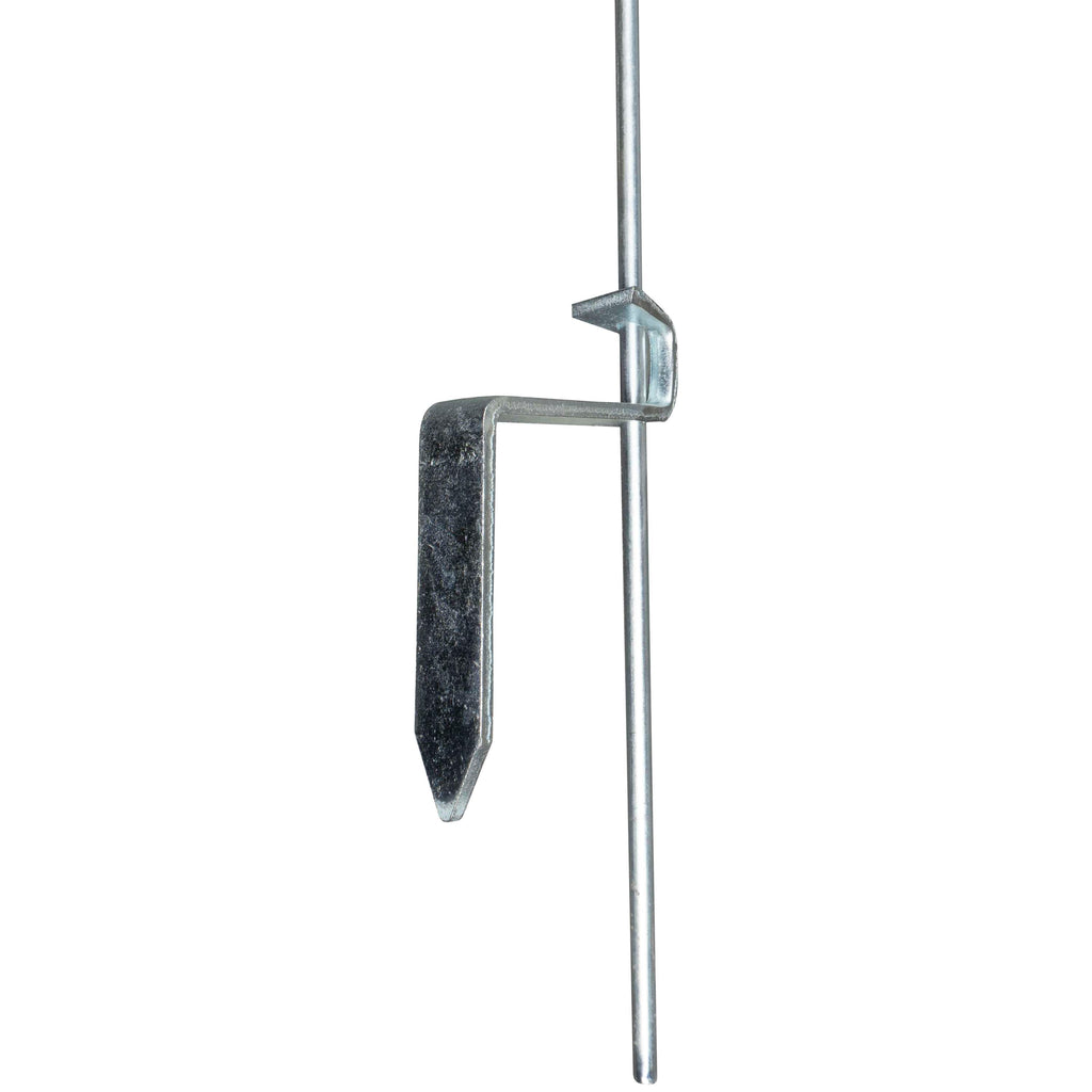 Agradi Power Piquet de Clôture Acier de Ressort avec Boucle 105cm 10 Pièces Blanc